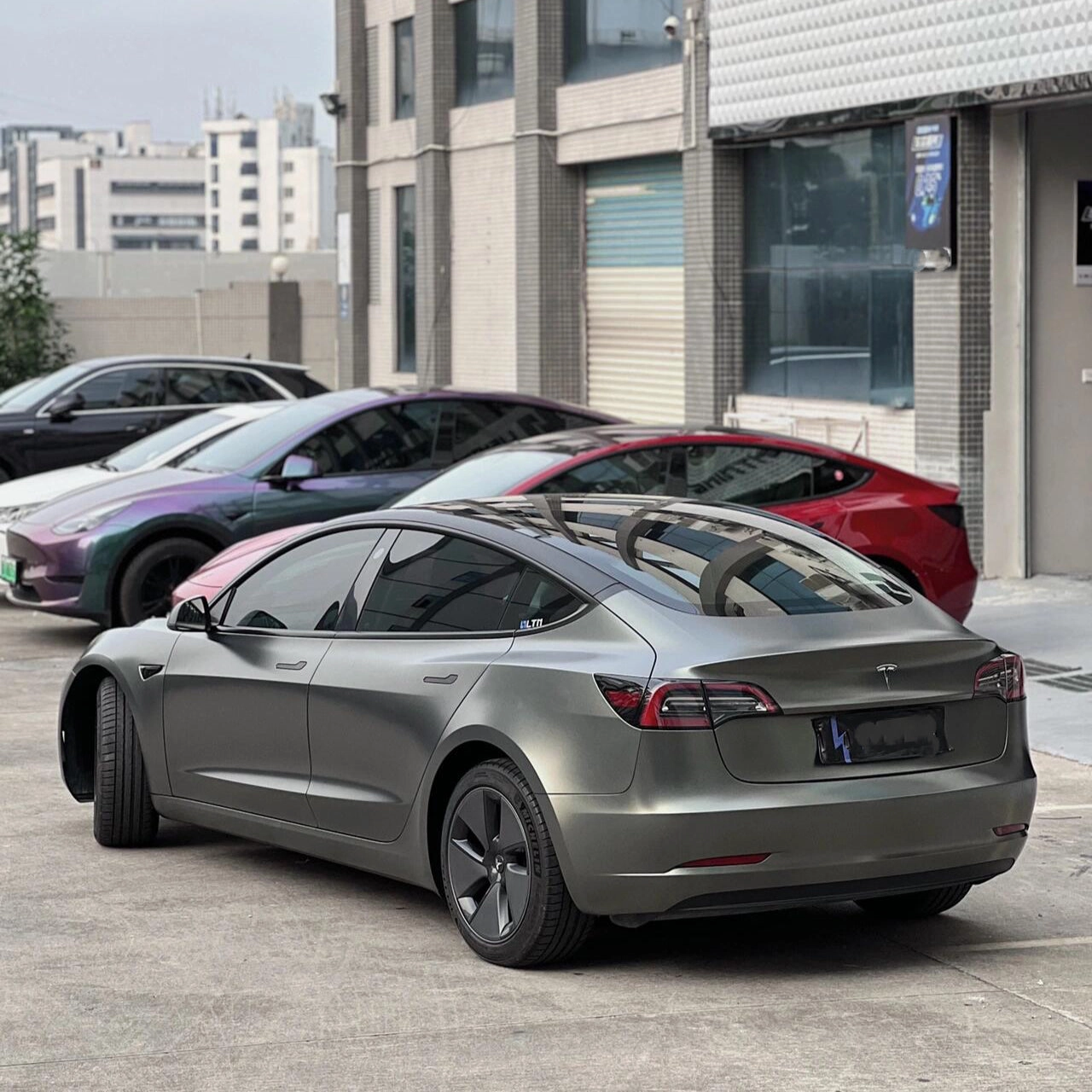 Satin Metallic Brown Gray Vinyl Wrap