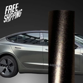 Satin Metallic Brown Gray Vinyl Wrap
