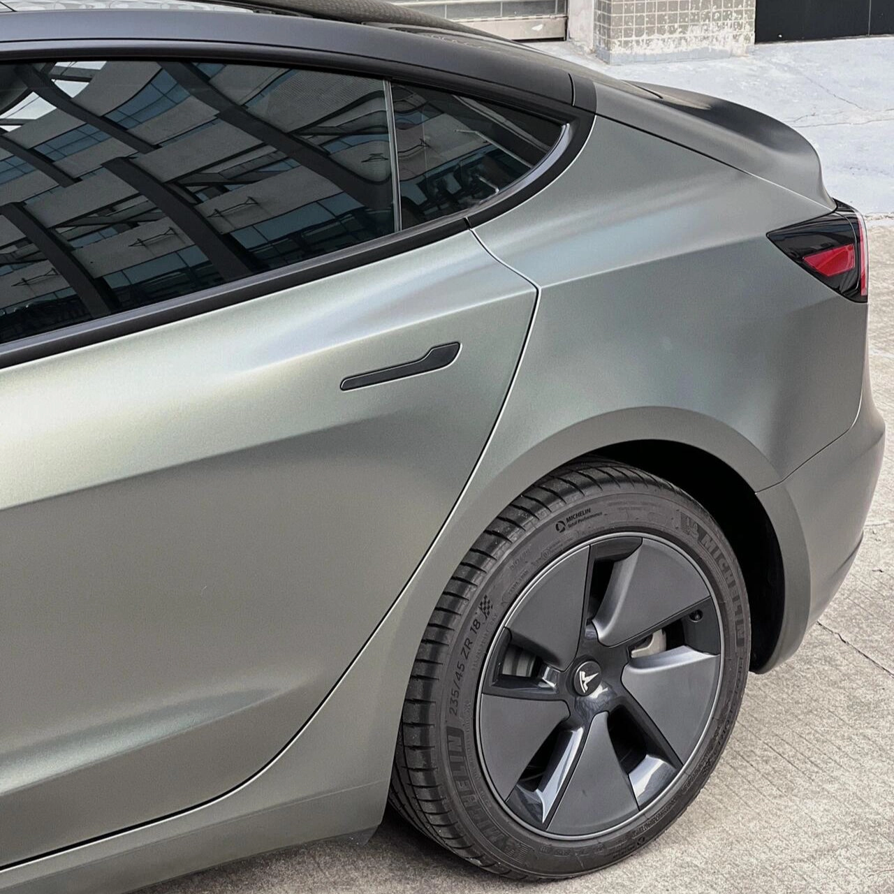 Satin Metallic Brown Gray Vinyl Wrap