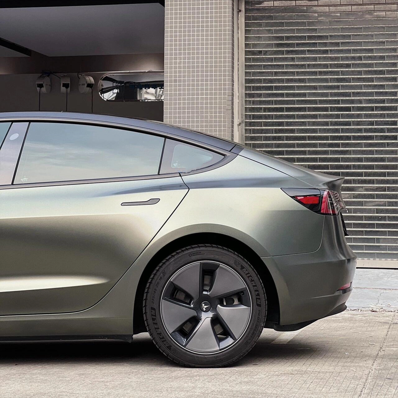 Satin Metallic Brown Gray Vinyl Wrap