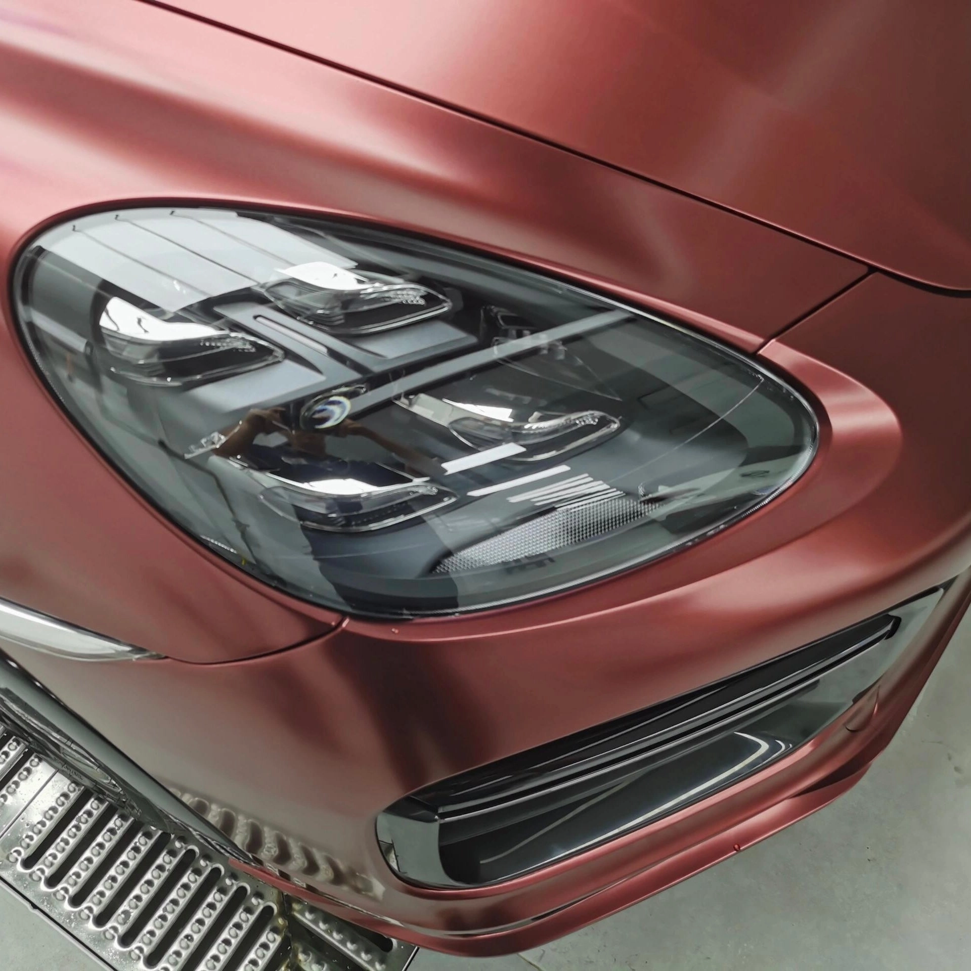 Satin Metallic Wine Red Vinyl Wrap