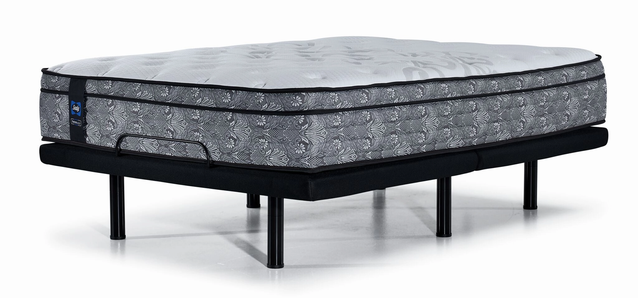 Sealy Posturepedic® Correct Comfort II Medium Eurotop Queen Mattress and L2 Motion Pro Adjustable Base