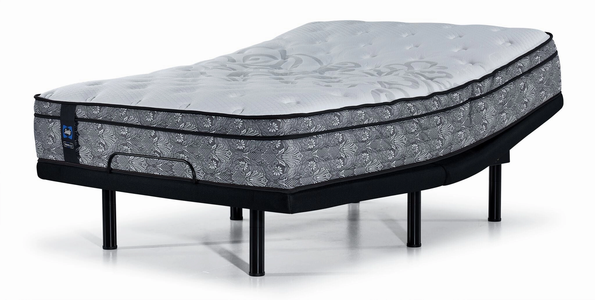 Sealy Posturepedic® Correct Comfort II Medium Eurotop Queen Mattress and L2 Motion Pro Adjustable Base
