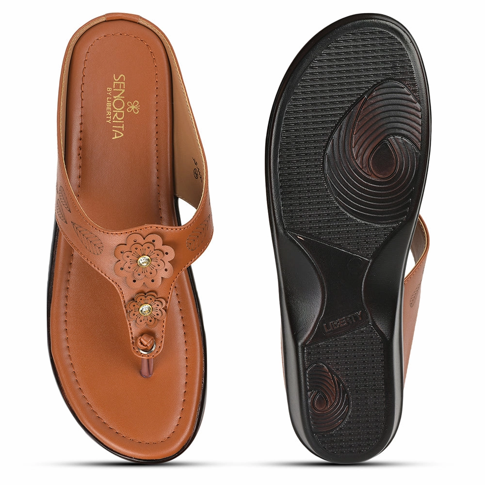 Senorita By Liberty Ladies LAF-1123 Tan Casual Slipper