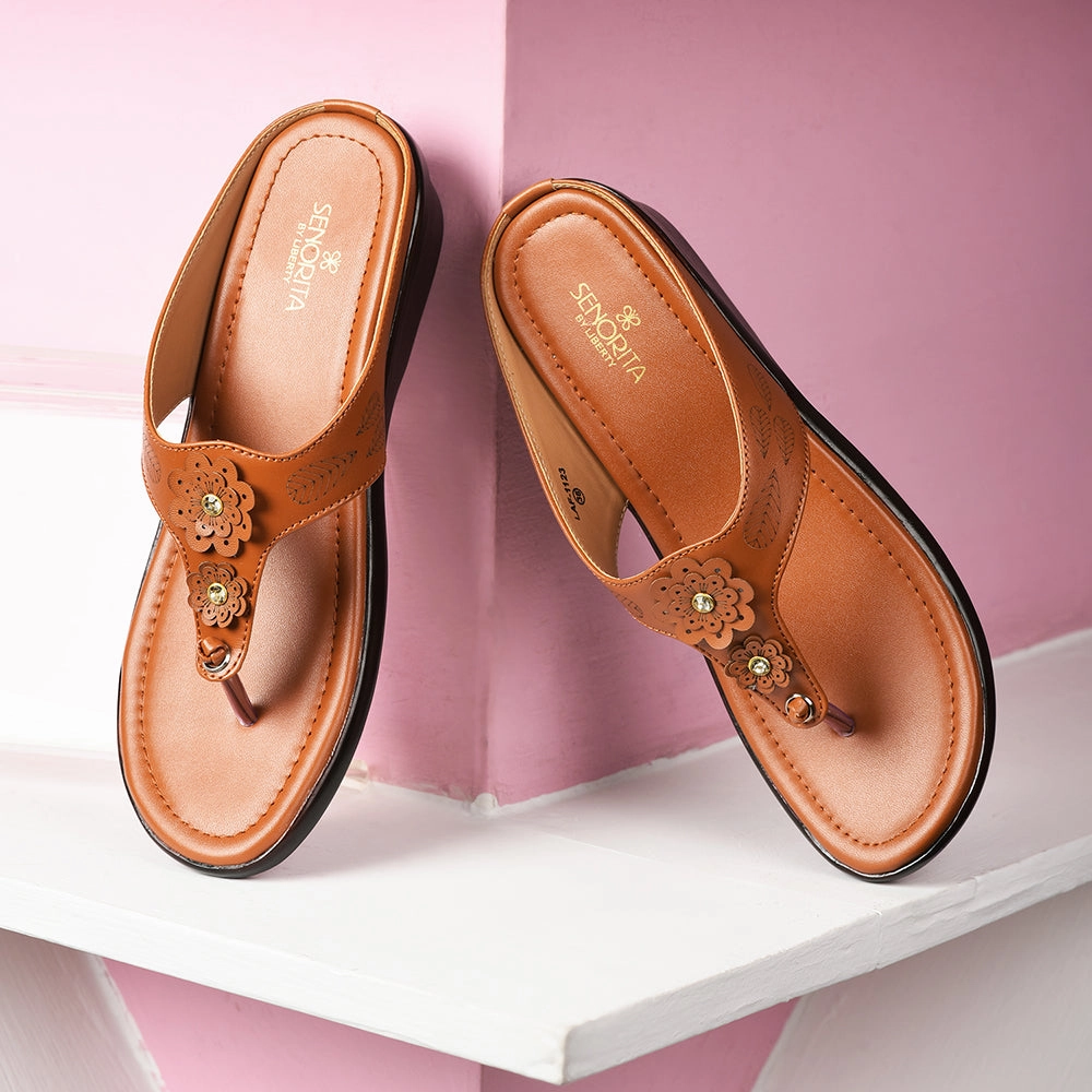 Senorita By Liberty Ladies LAF-1123 Tan Casual Slipper