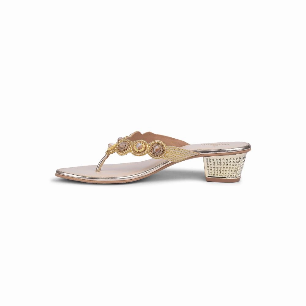 Senorita By Liberty Women STY-41 Golden Ethnic Sandal