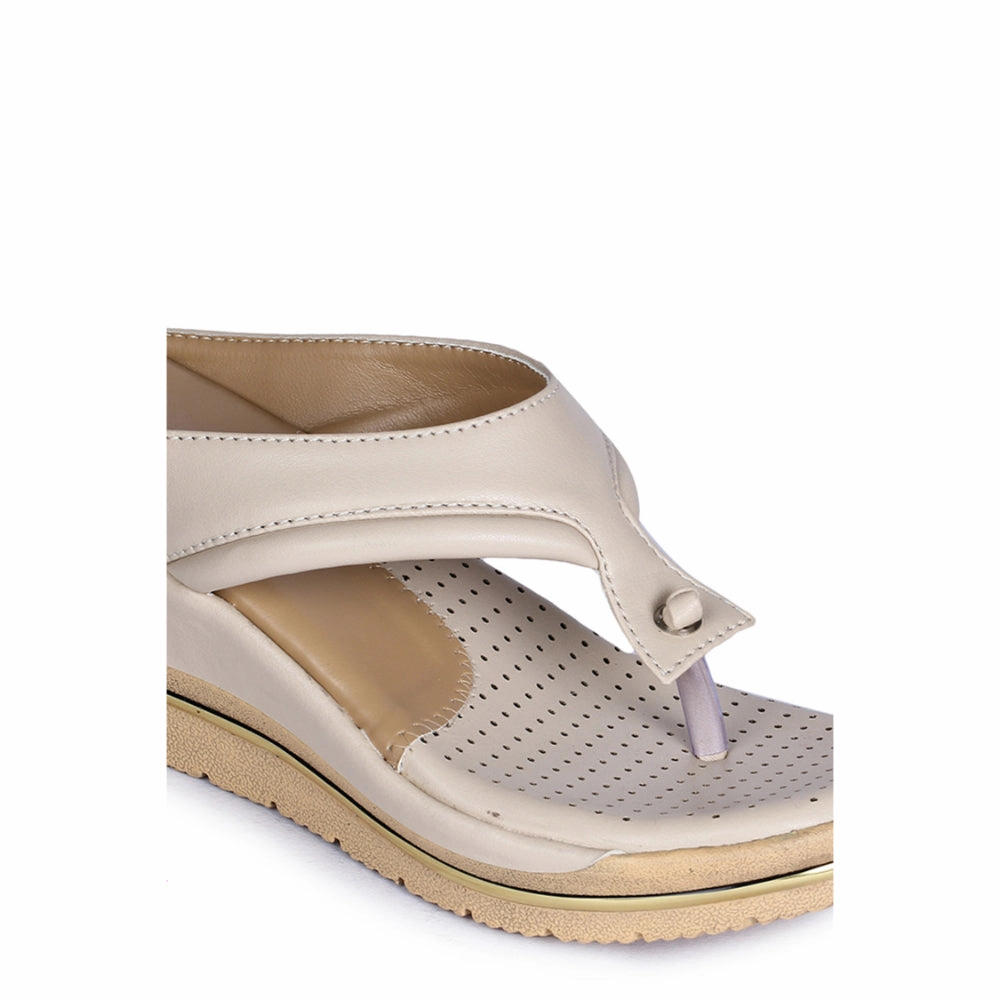 Senorita Casual Beige Slippers For Women LAF-101 By Liberty