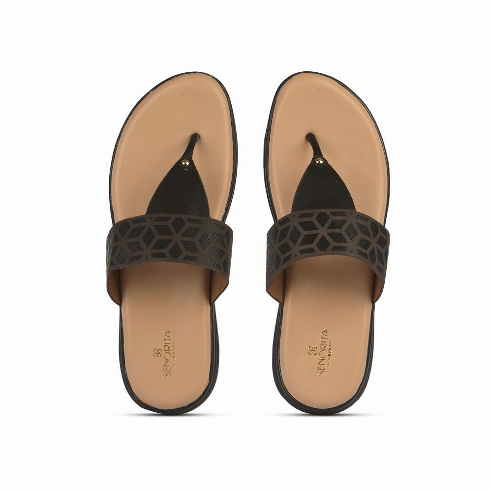 Senorita Casual (Brown) Slipper For Ladies SMT-6 By Liberty