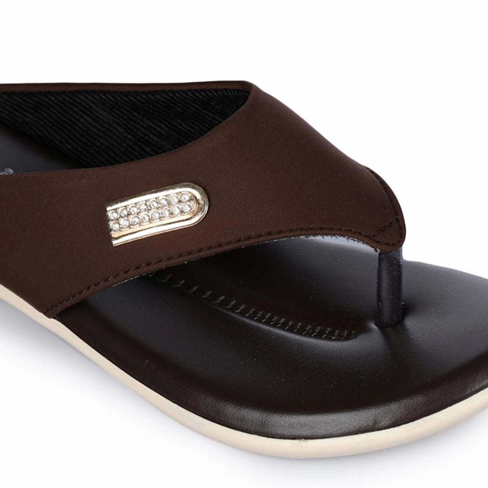 Senorita Casual (Brown) Slippers For Women MK-09 By Liberty