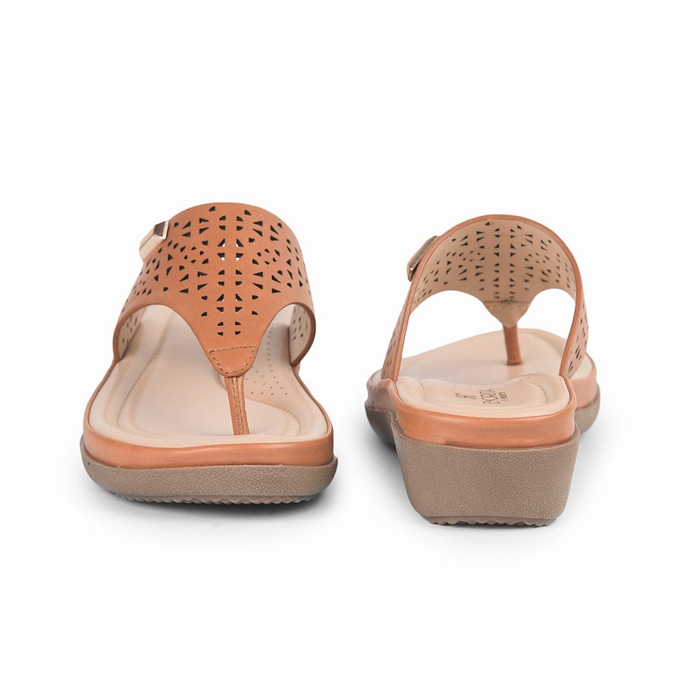 Senorita Casual (Tan) Thong Slipper For Women MMJ-513 By Liberty