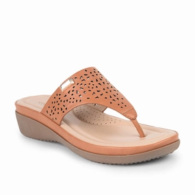 Senorita Casual (Tan) Thong Slipper For Women MMJ-513 By Liberty