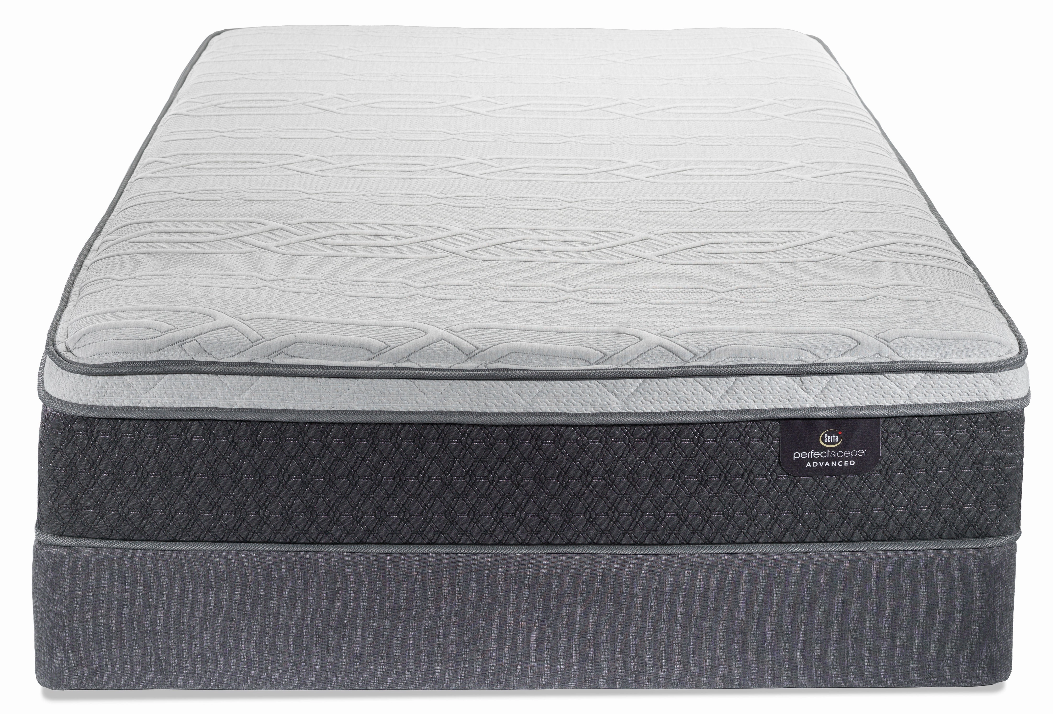 Serta Lush Plush Queen Mattress and Low-Profile Boxspring Set