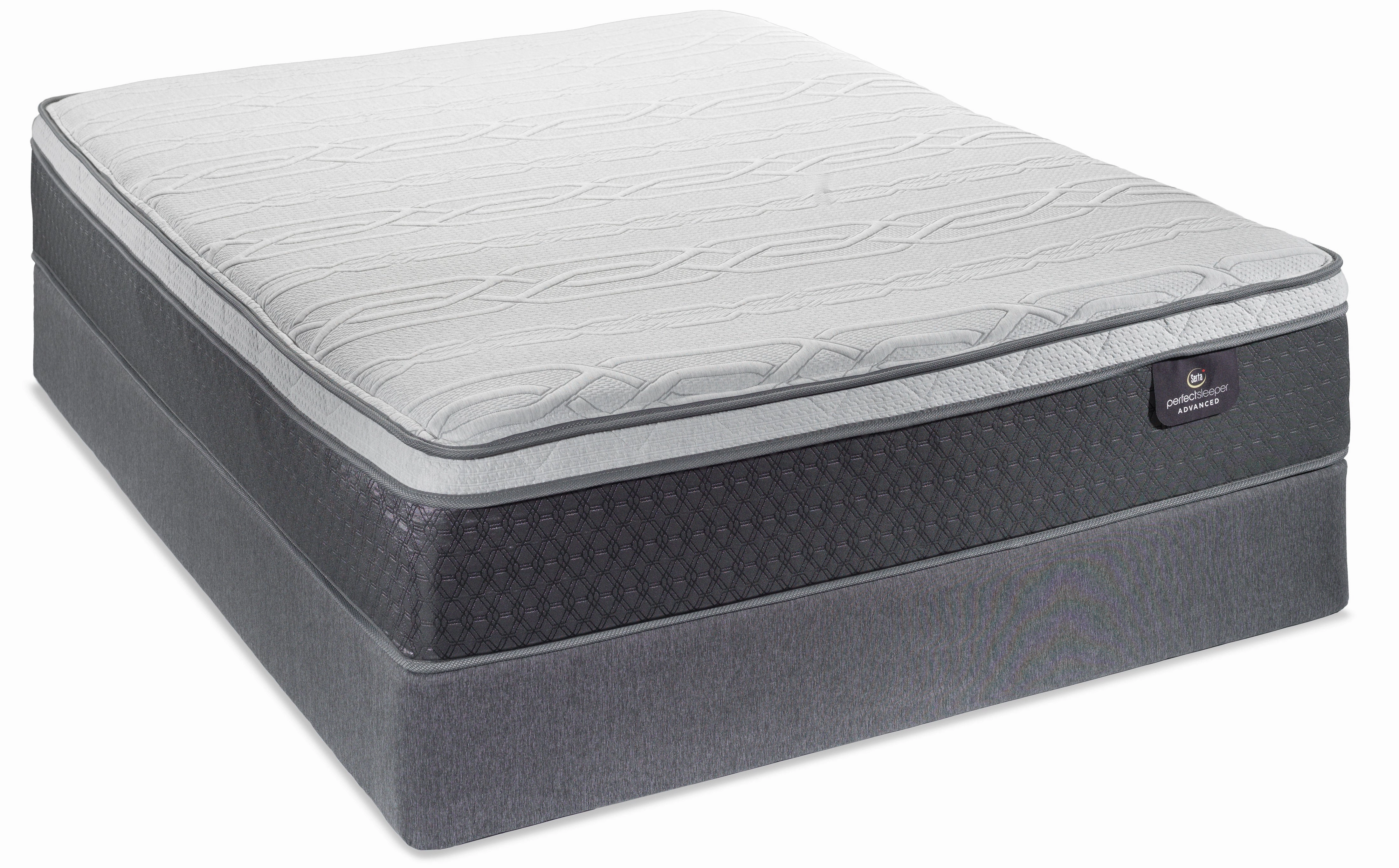 Serta Lush Plush Queen Mattress and Low-Profile Boxspring Set