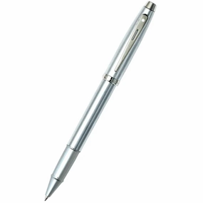 Sheaffer Rollerball Pen - 100 Brushed Chrome Barrel Finish with Smooth Grip | E1930651