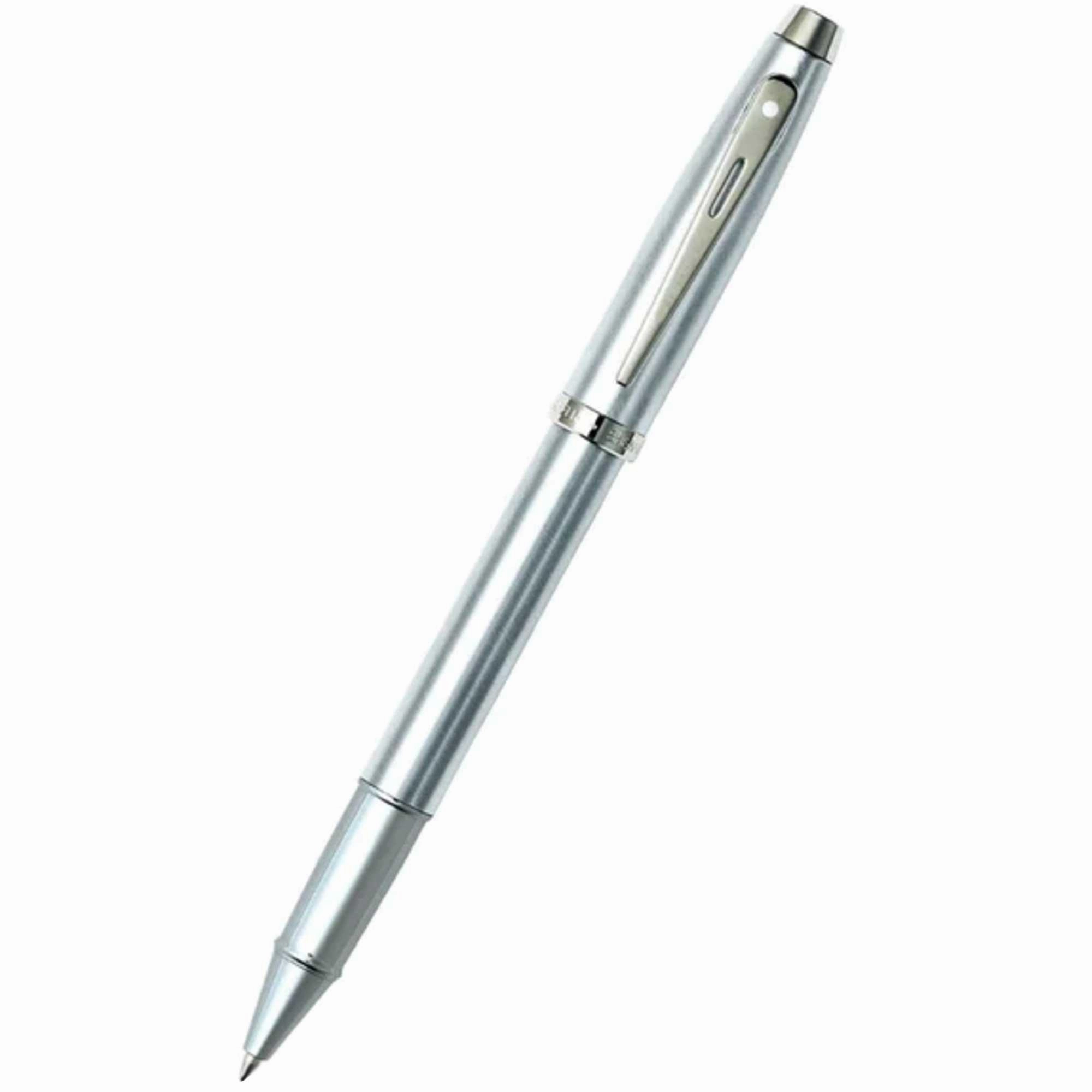 Sheaffer Rollerball Pen - 100 Brushed Chrome Barrel Finish with Smooth Grip | E1930651