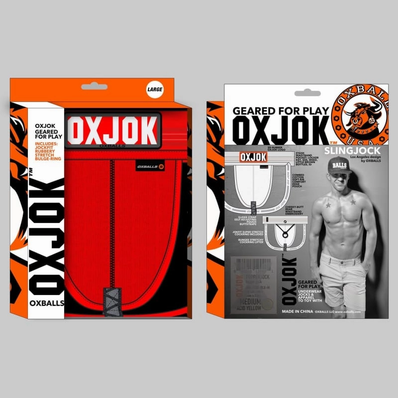 Slingjock Upthrust Slider-Strap Jock Red Hot Xl