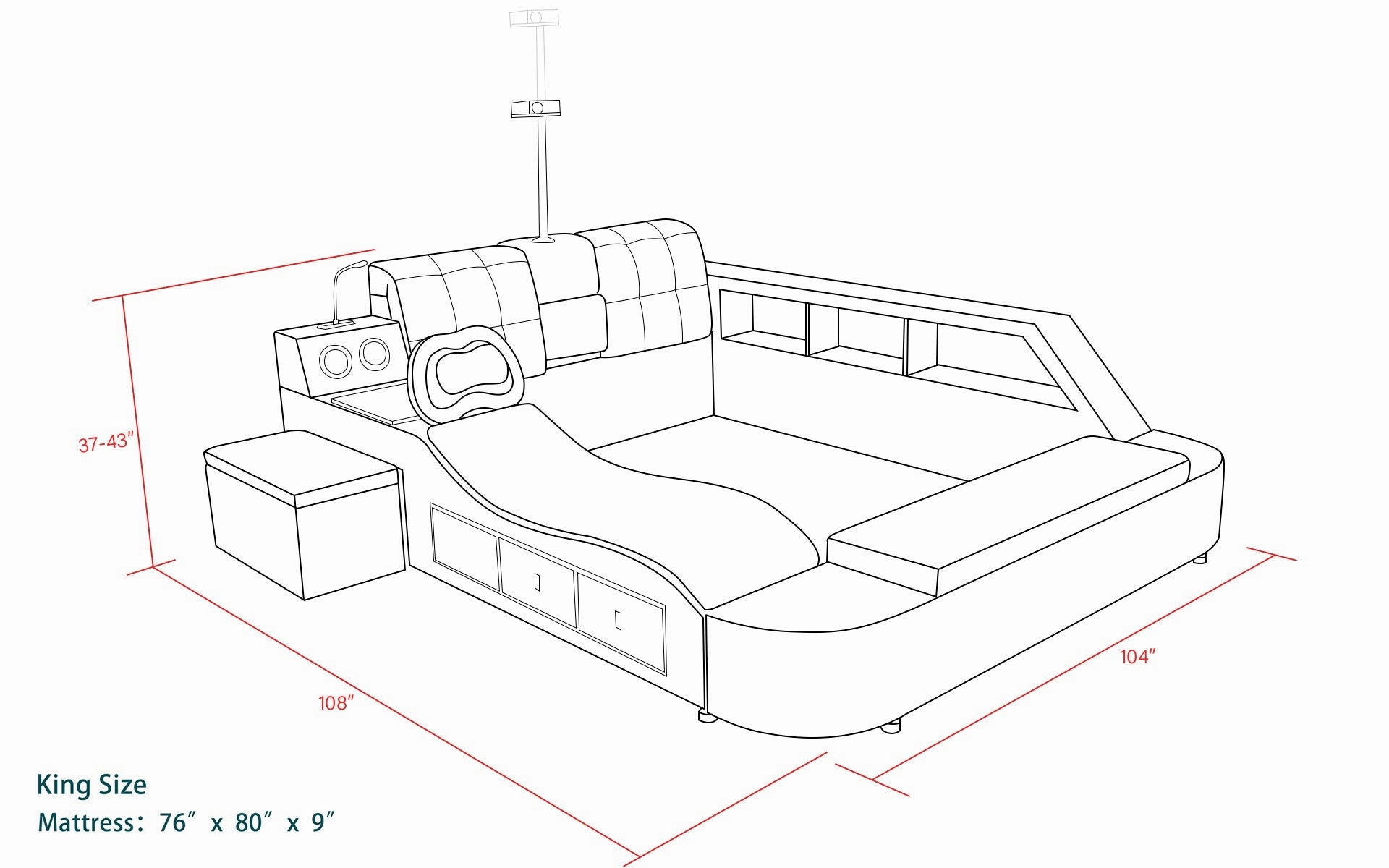 Sophia Tech Smart Ultimate Bed | All In One Bed
