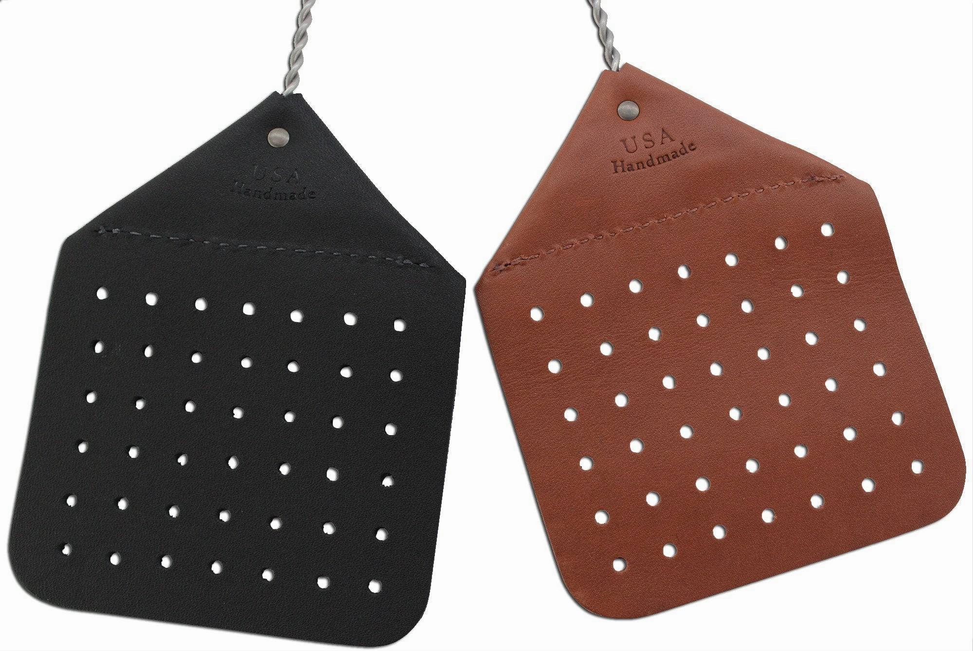SPECIAL OFFER Leather Fly Swatter With Wire Handle 2 Pack (Ships USPS Only)
