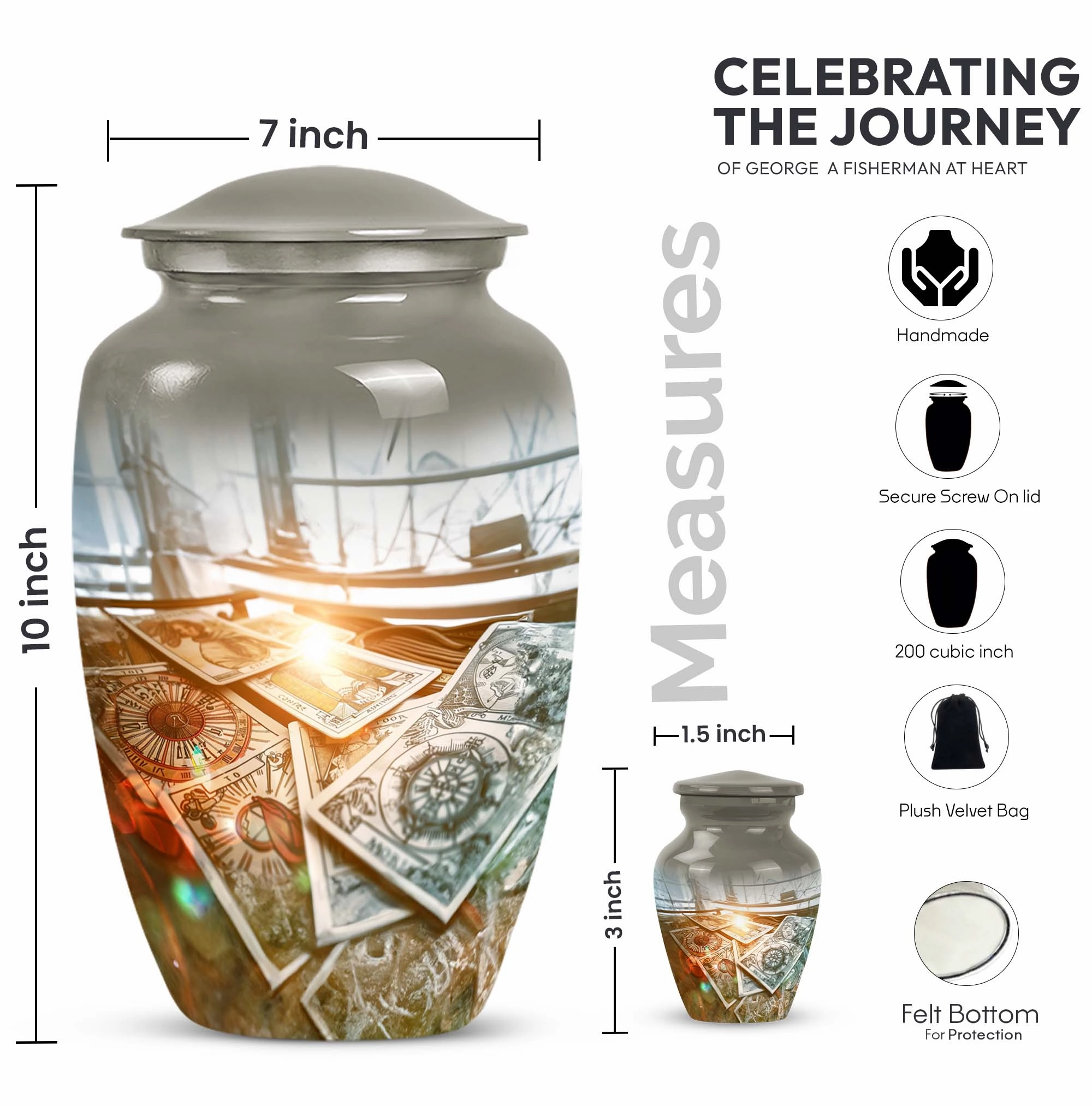 Tarot Abstract Commemorative Medium Burial Urn