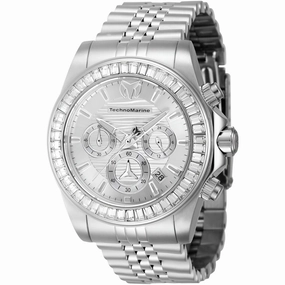 Technomarine Men's Watch - Manta Ray Chrono White Dial Silver Bracelet | TM-222016