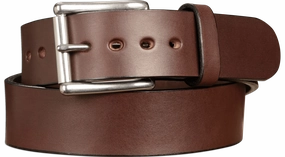 The Eastwood: Men's Brown Non Stitched Leather Belt Max Thick 1.75" Extra Wide