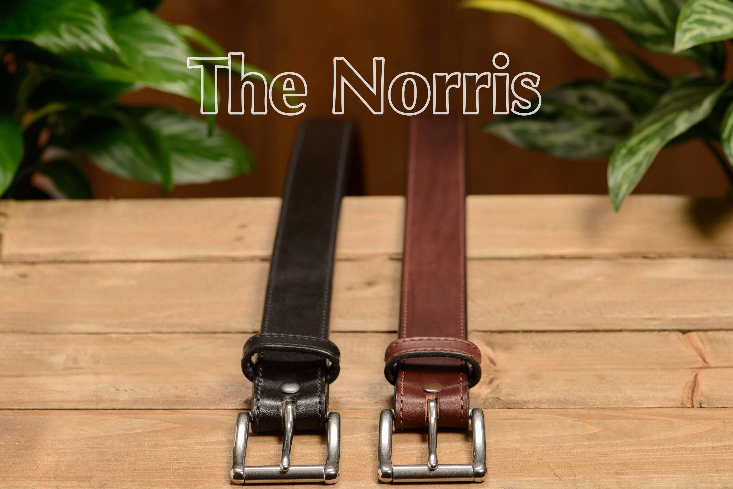 The Norris: Men's Brown Stitched Leather Belt Max Thick With Steel Core 1.50"