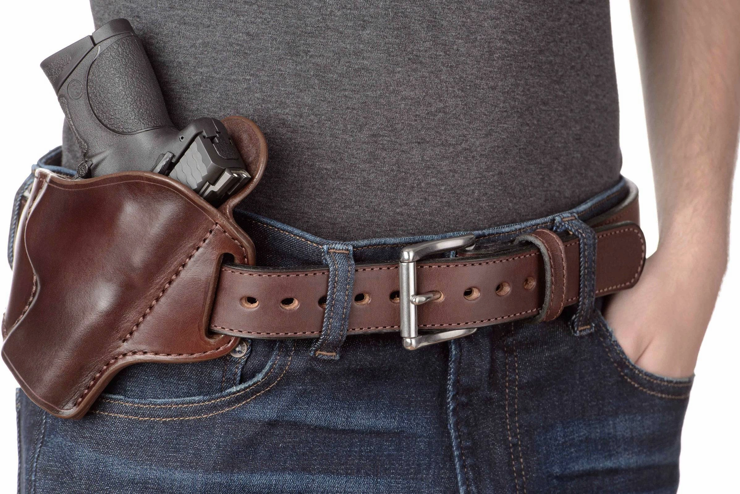 The Norris: Men's Brown Stitched Leather Belt Max Thick With Steel Core 1.50"