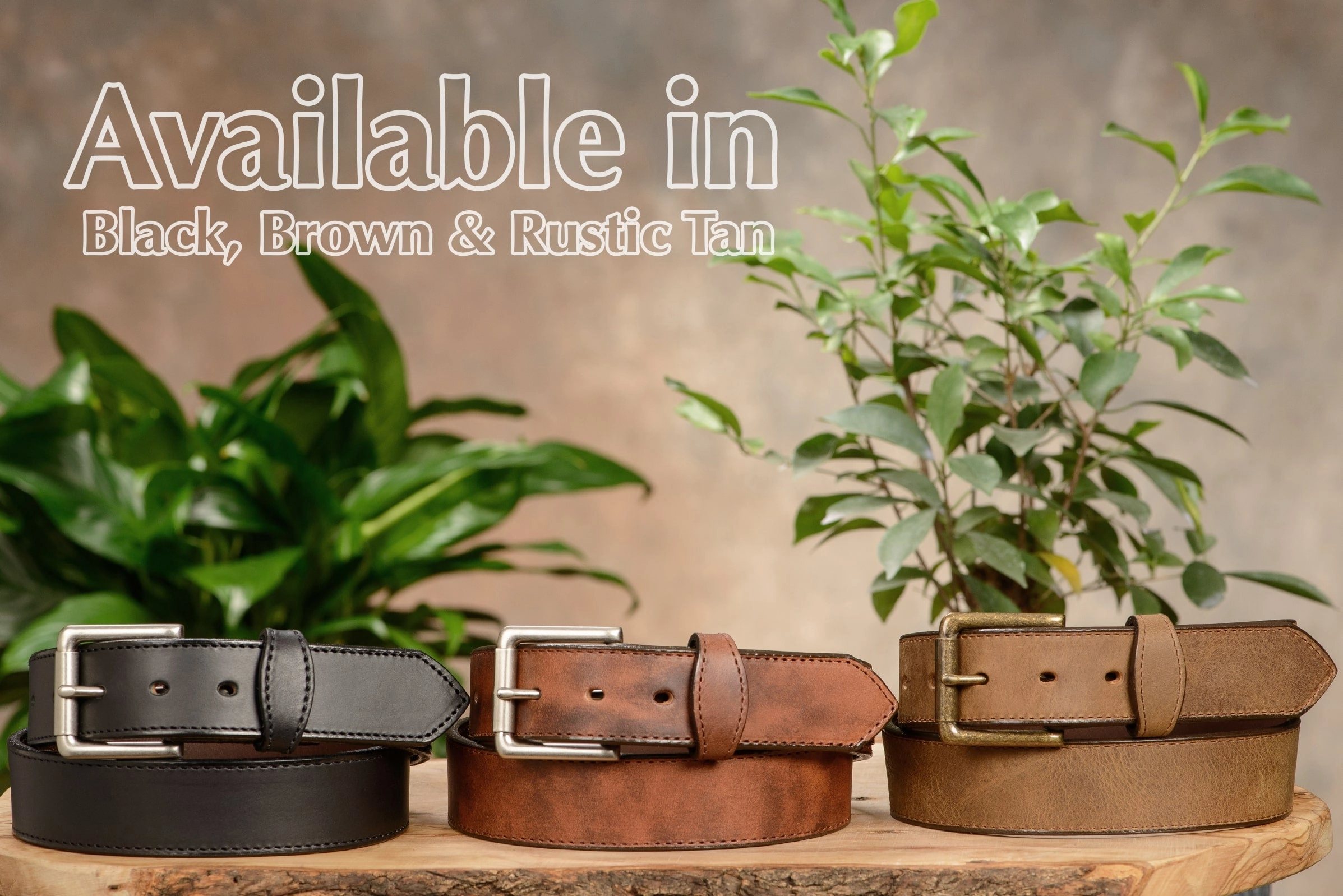 The Rockefeller: Rustic Tan Stitched Oil Tanned With Scalloped Ends 1.50"