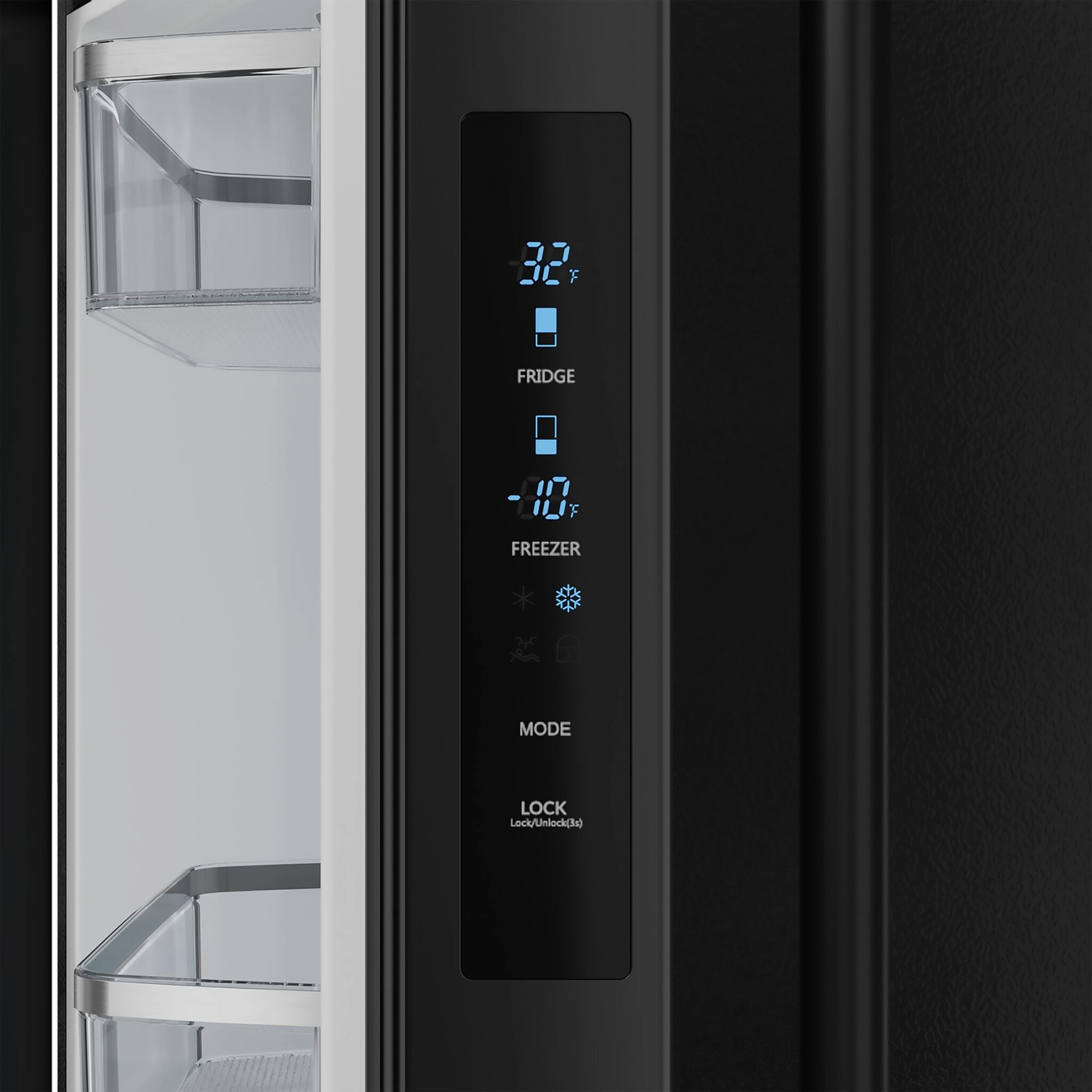 Thor Kitchen Matte Black French Door Counter Depth Refrigerator with Ice Maker| Gordon Ramsay Collection (17.5 cu.ft.) - RF3017FFD00