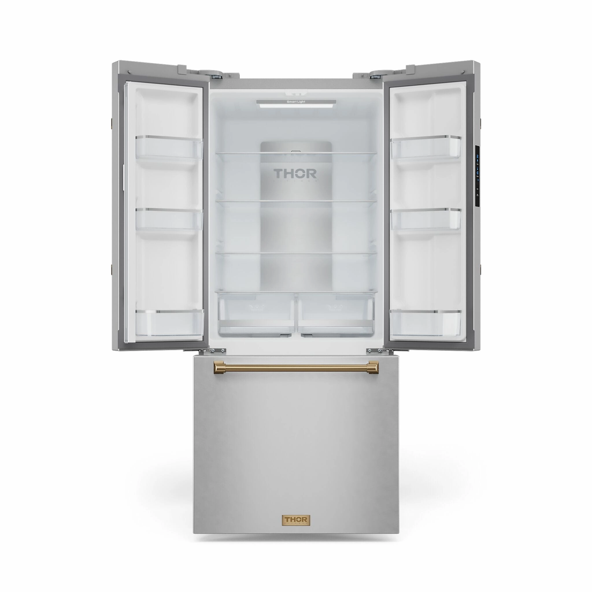 Thor Kitchen Stainless Steel French Door Counter Depth Refrigerator with Ice Maker| Gordon Ramsay Collection (17.5 cu.ft.) - RF3017FFD99-BRZ