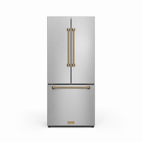 Thor Kitchen Stainless Steel French Door Counter Depth Refrigerator with Ice Maker| Gordon Ramsay Collection (17.5 cu.ft.) - RF3017FFD99-BRZ