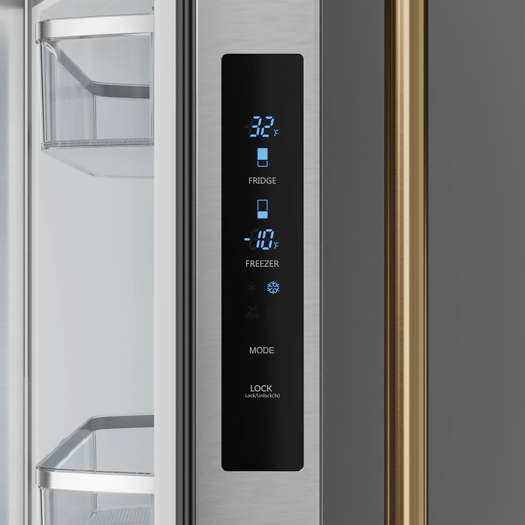 Thor Kitchen Stainless Steel French Door Counter Depth Refrigerator with Ice Maker| Gordon Ramsay Collection (17.5 cu.ft.) - RF3017FFD99-BRZ