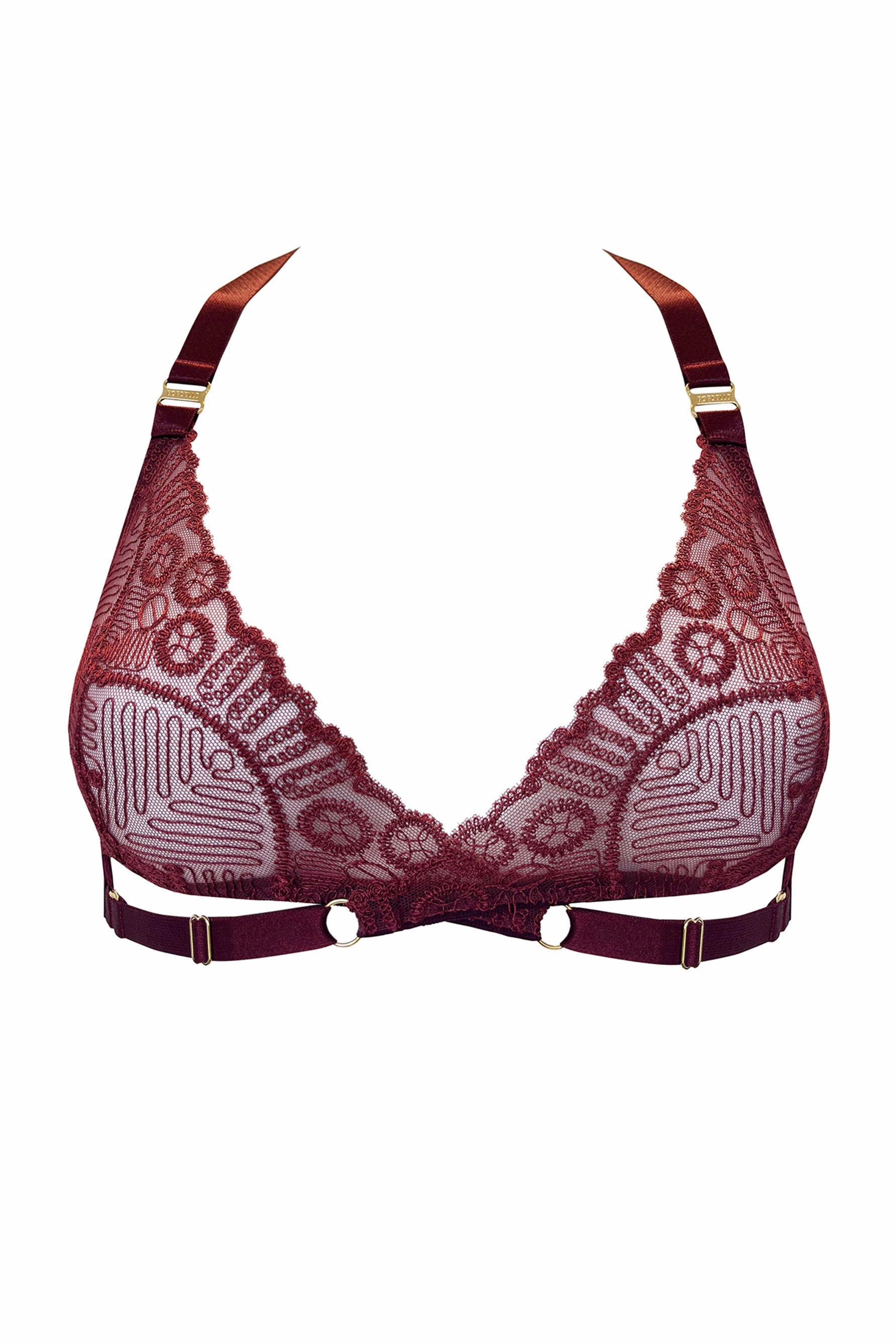 Tierra Soft Wrap Bra in Morello