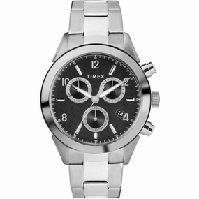 Timex Men's Chronograph Watch - Torrington Silver Tone Case Bracelet | TW2R91000VQ
