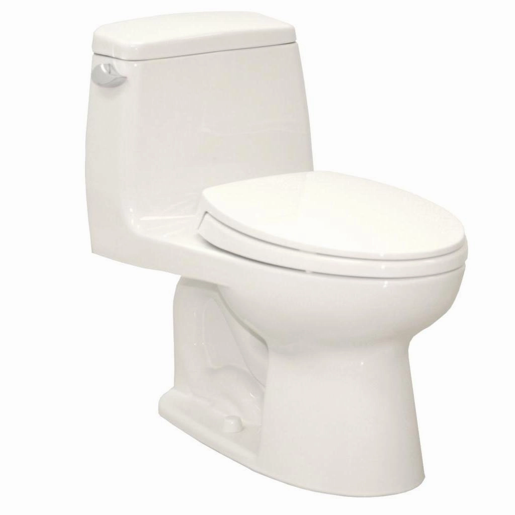 TOTO MS854114EG#01 Eco Ultramax Elongated One Piece Toilet with Sanagloss, Cotton White
