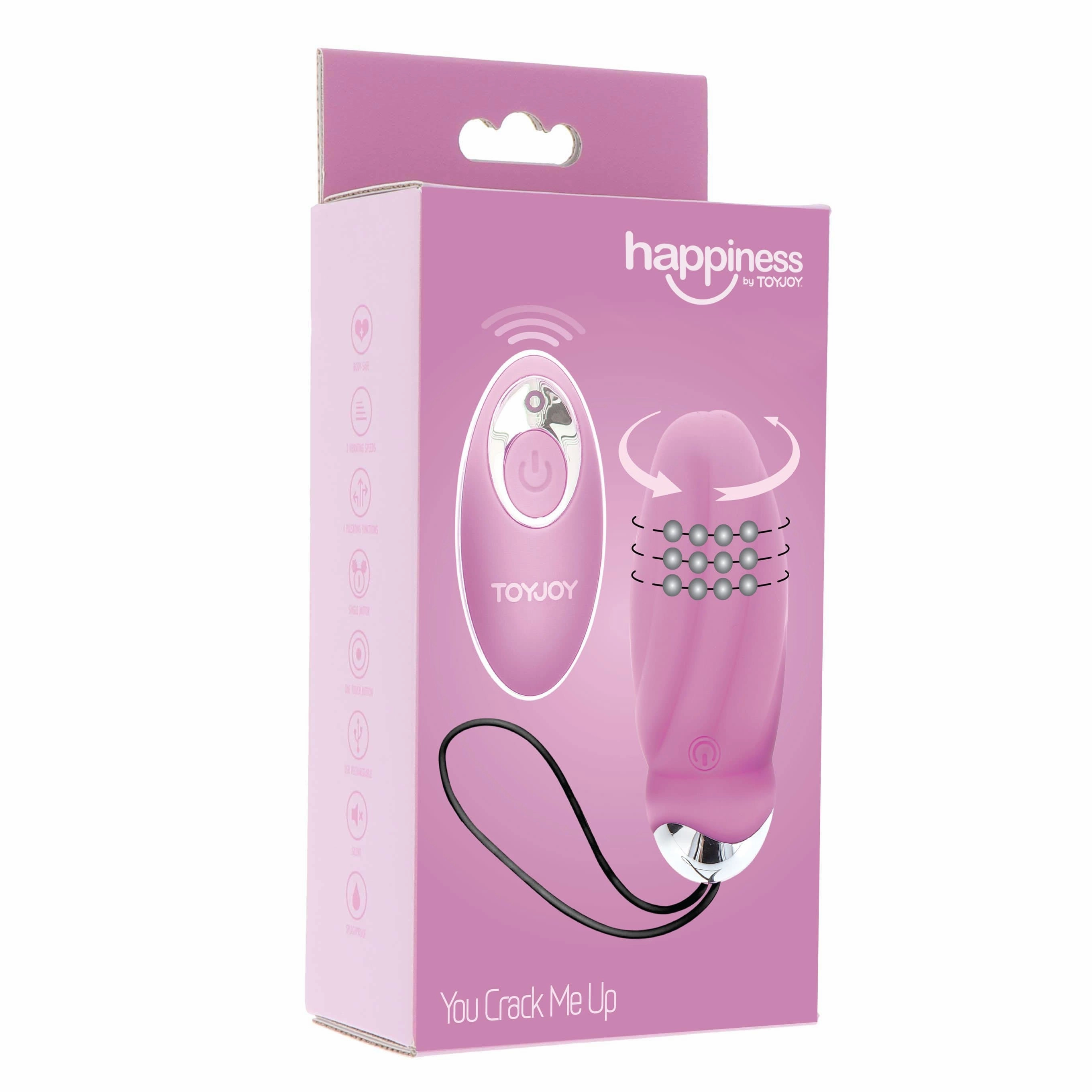 ToyJoy - You Crack Me Up Remote Control Egg Vibrator (Pink)
