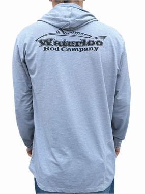 Waterloo Men's Low Pro Tech Hoody - Alloy Heather - Redfish Logo