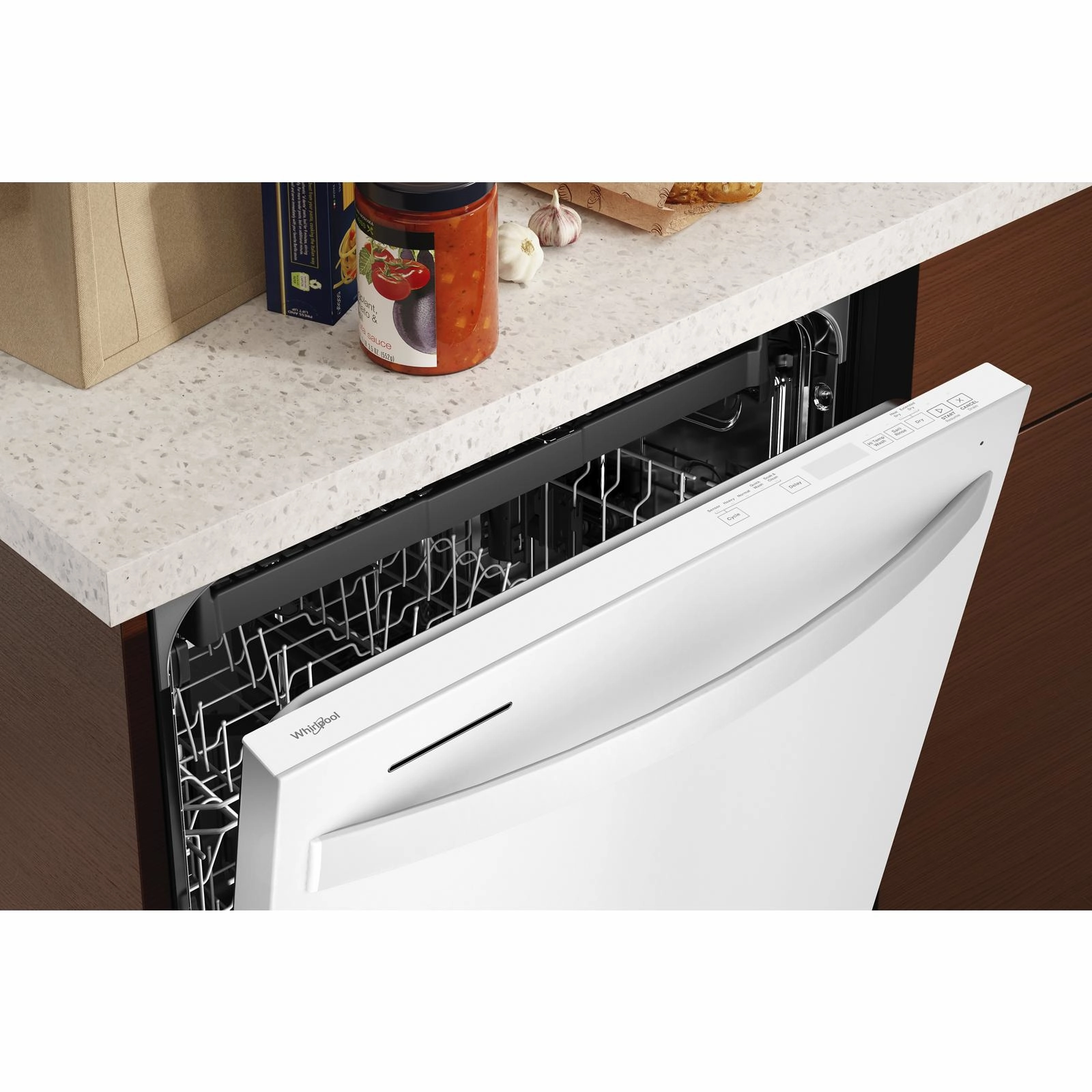 Whirlpool 24" White Large Capacity Dishwasher with 3rd Rack (47 dBA) - WDT750SAKW
