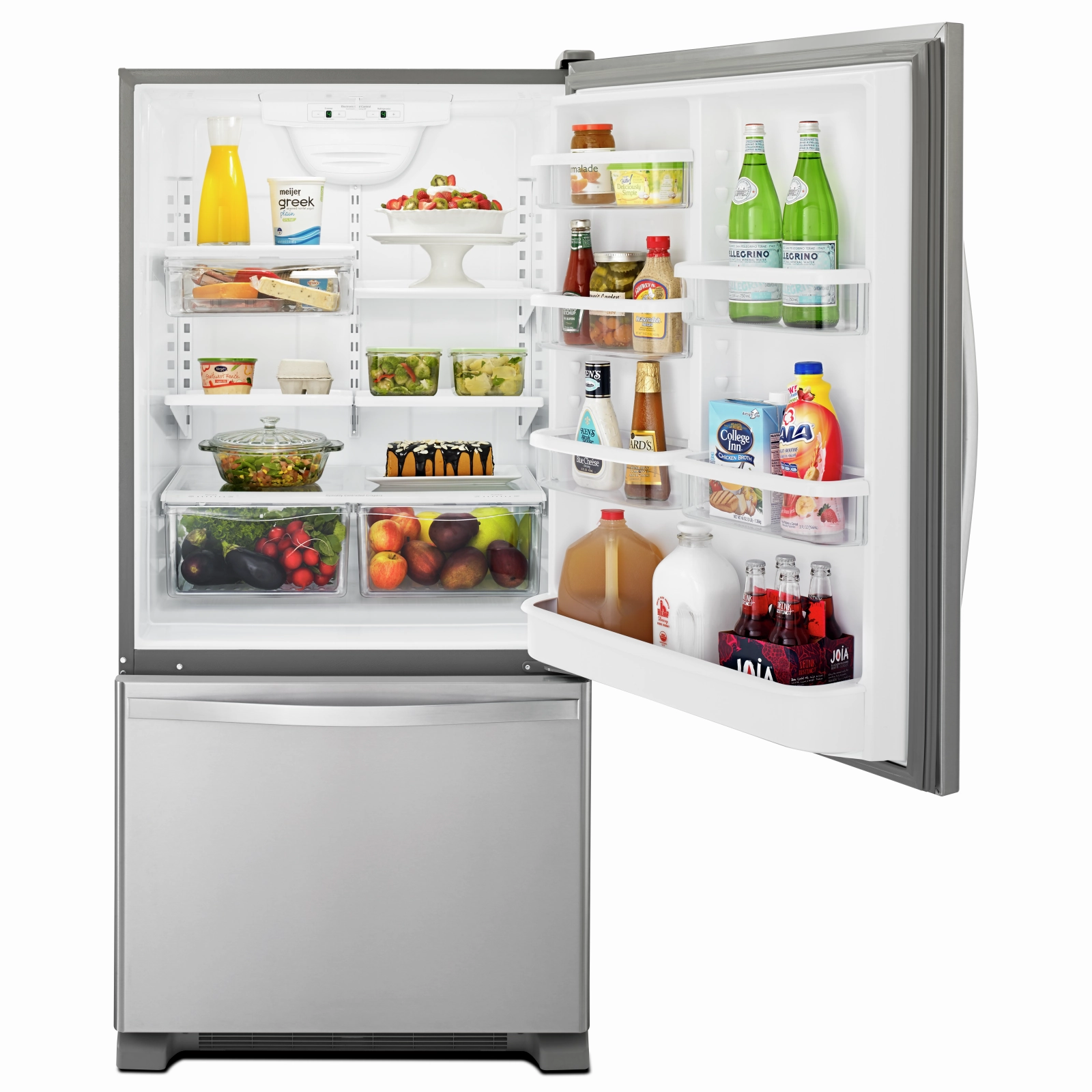 Whirlpool Stainless Steel Bottom-Freezer Refrigerator (19 Cu. Ft.) - WRB329RFBM