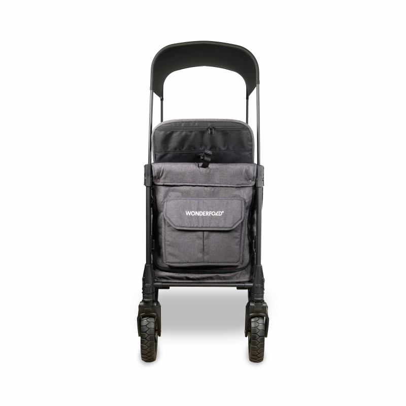 Wonderfold W2 Luxe Pro (2-Seater) Double Seater Stroller Wagon (Charcoal Gray)