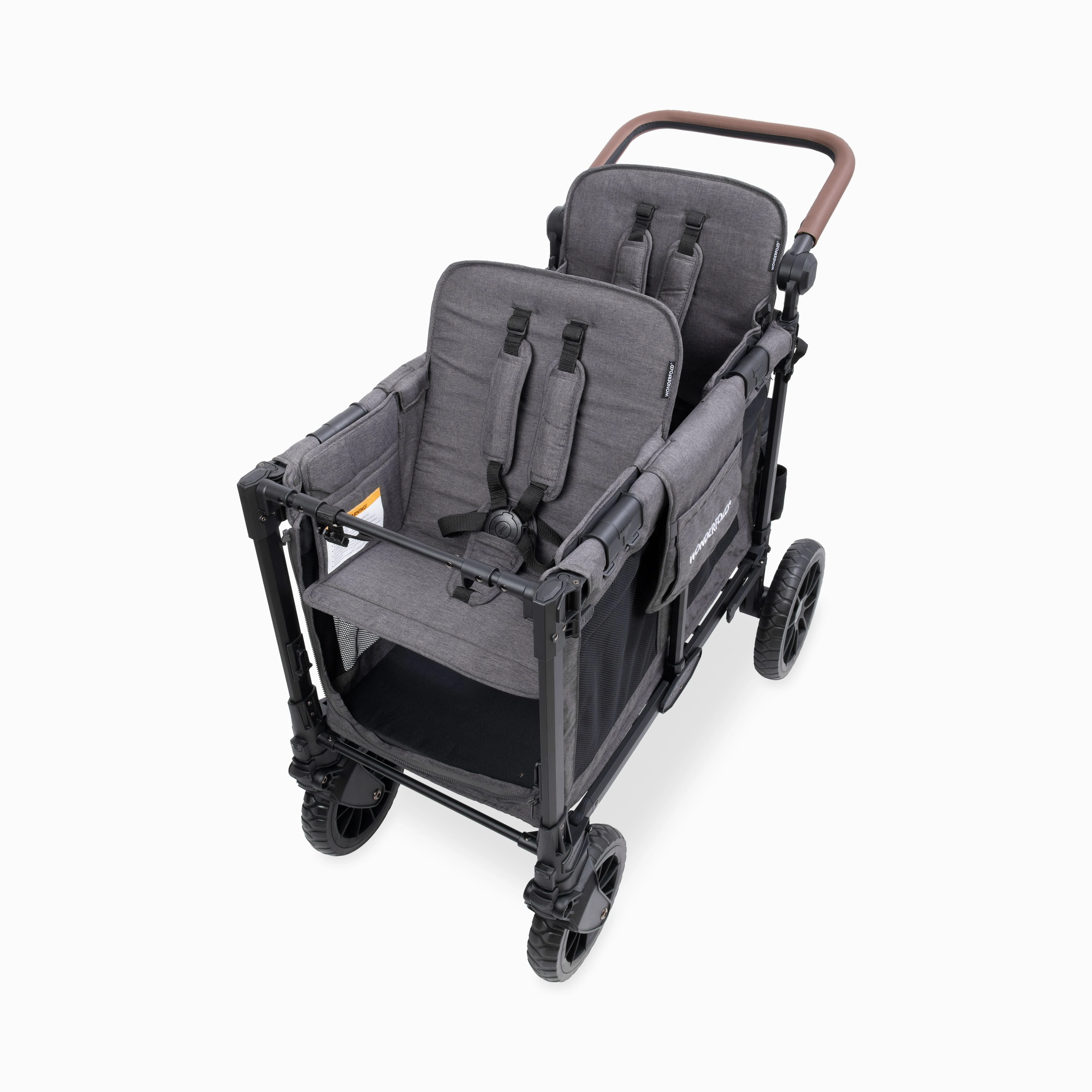 Wonderfold W2 Luxe Pro (2-Seater) Double Seater Stroller Wagon (Charcoal Gray)