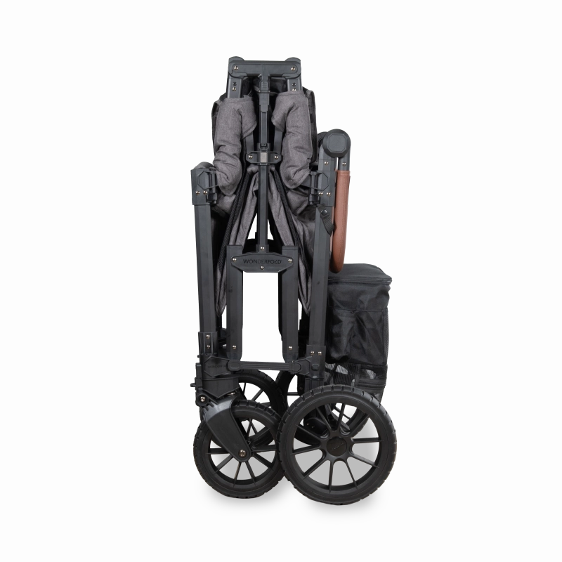 Wonderfold W2 Luxe Pro (2-Seater) Double Seater Stroller Wagon (Charcoal Gray)