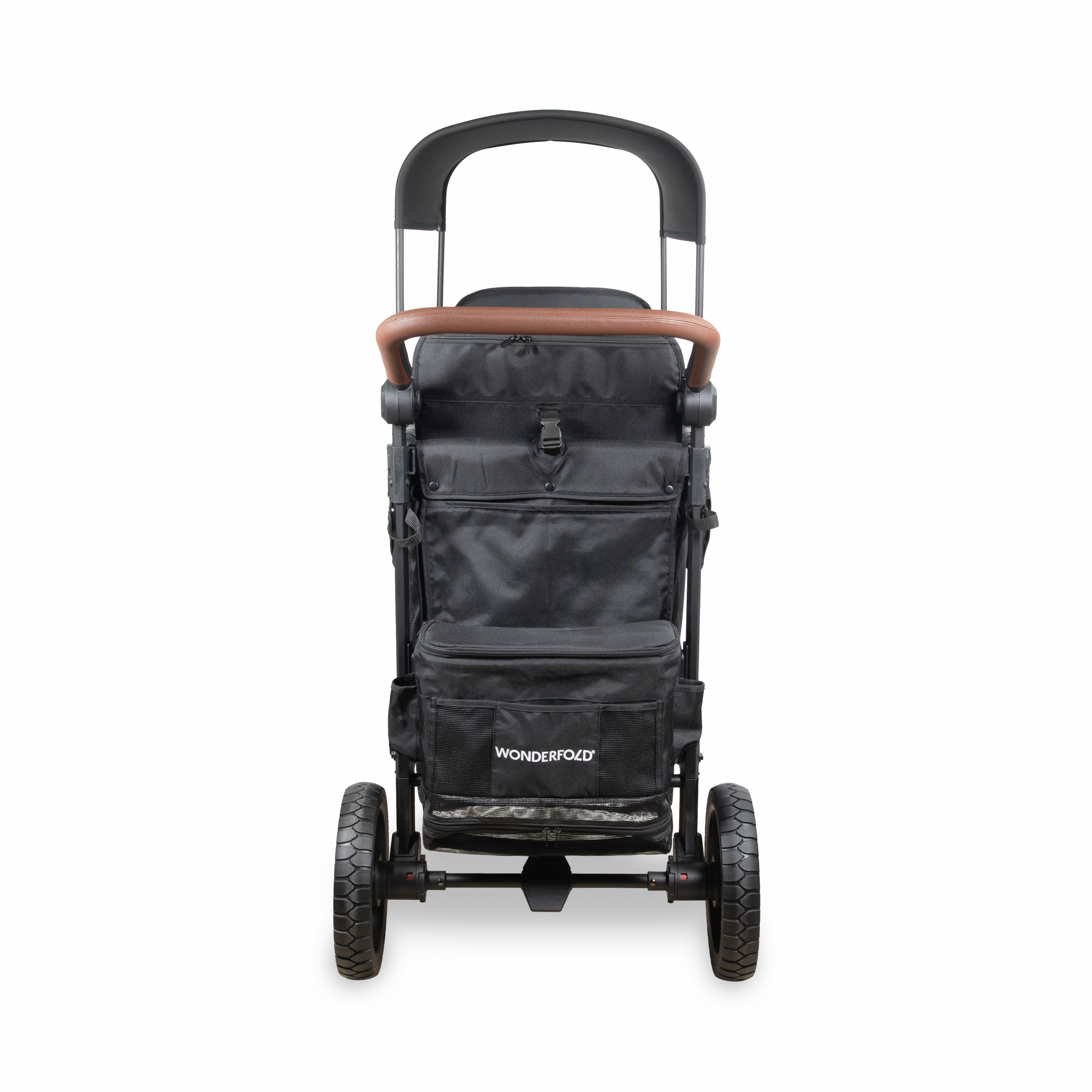 Wonderfold W2 Luxe Pro (2-Seater) Double Seater Stroller Wagon (Jet Black)