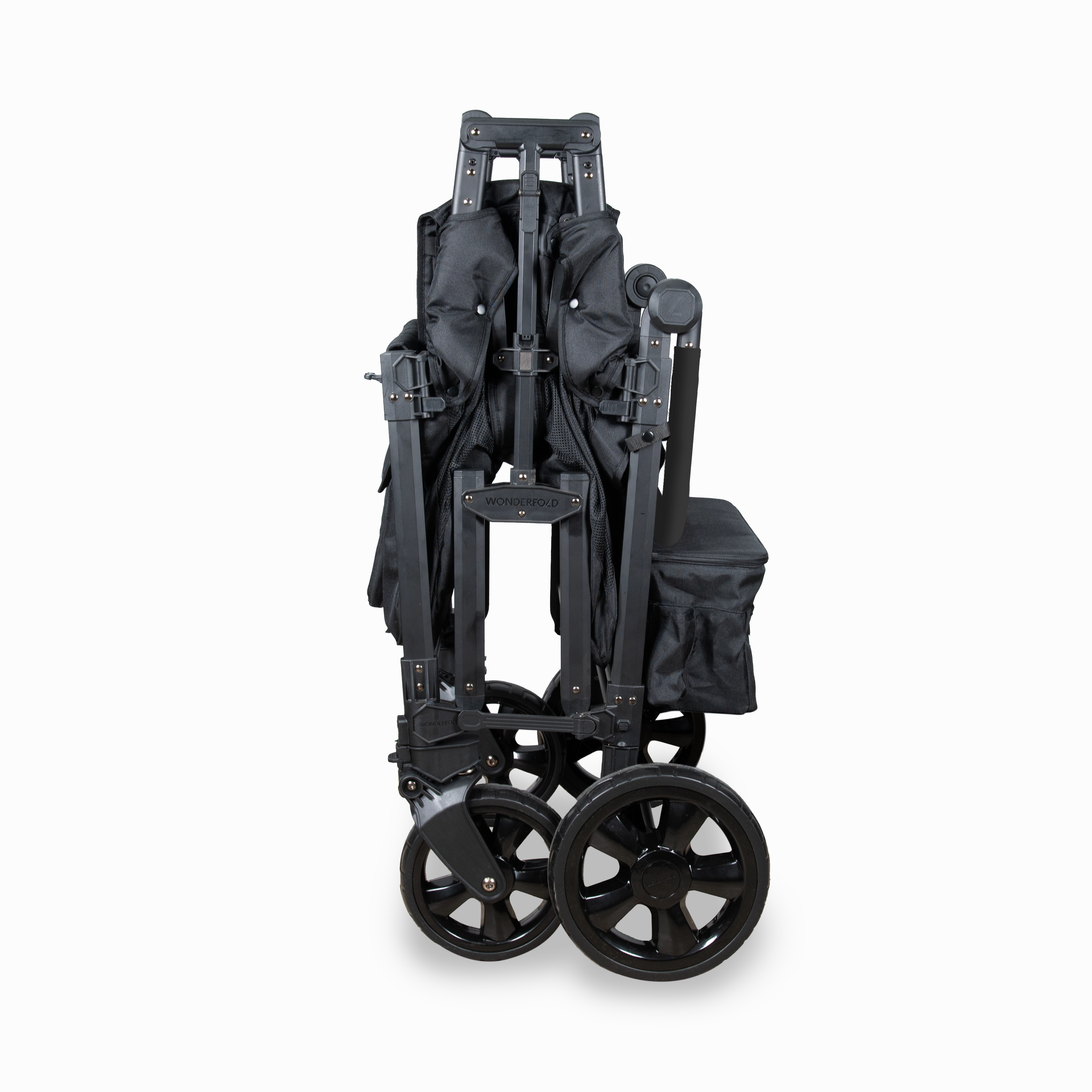 Wonderfold W4 Elite Pro (4-Seater) Double Seater Stroller Wagon (Jet Black)