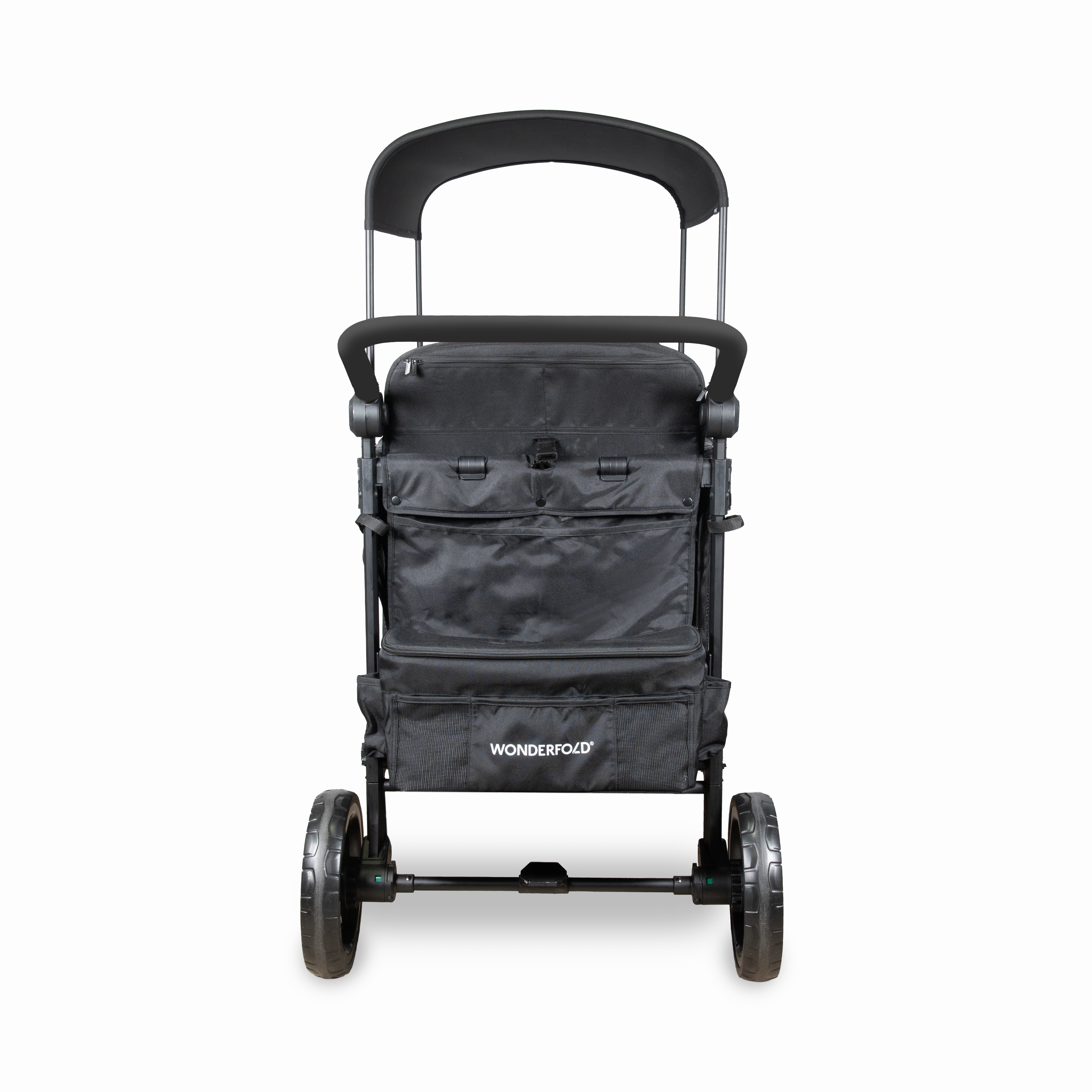 Wonderfold W4 Elite Pro (4-Seater) Double Seater Stroller Wagon (Jet Black)