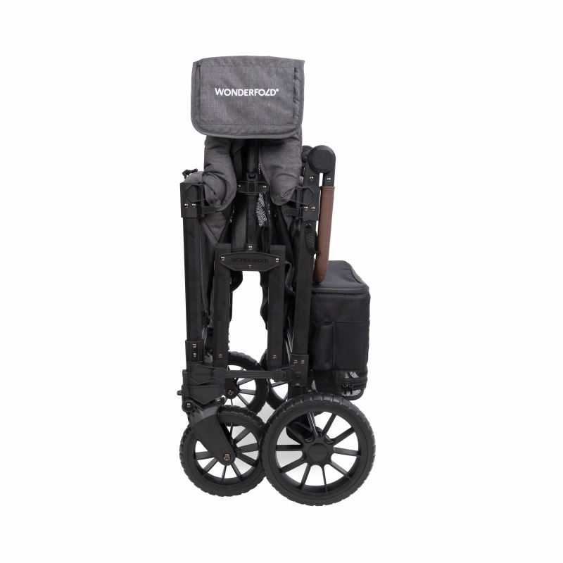 Wonderfold W4 Luxe Pro (4-Seater) Double Seater Stroller Wagon (Charcoal Gray)