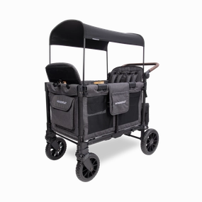 Wonderfold W4 Luxe Pro (4-Seater) Double Seater Stroller Wagon (Charcoal Gray)