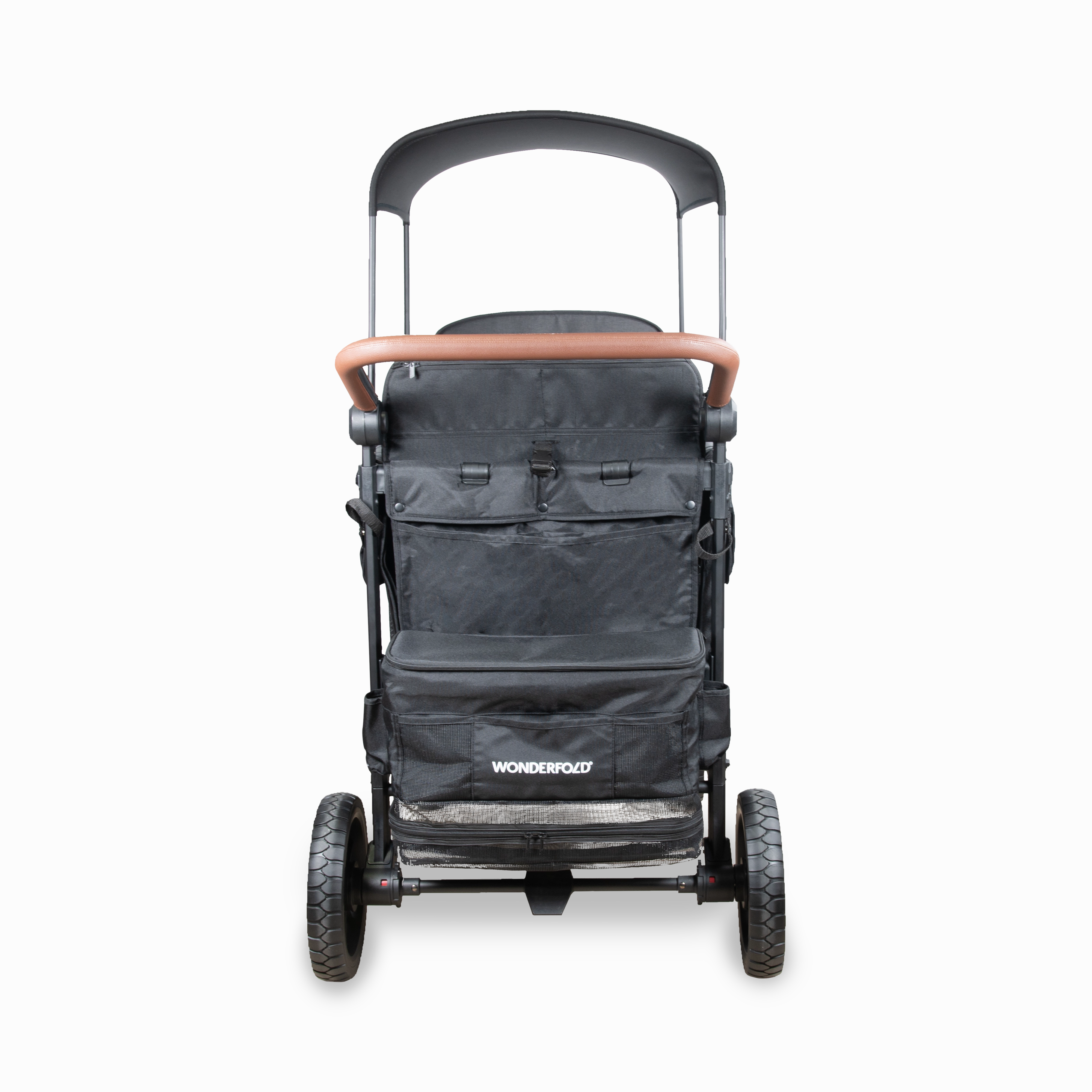 Wonderfold W4 Luxe Pro (4-Seater) Double Seater Stroller Wagon (Jet Black)