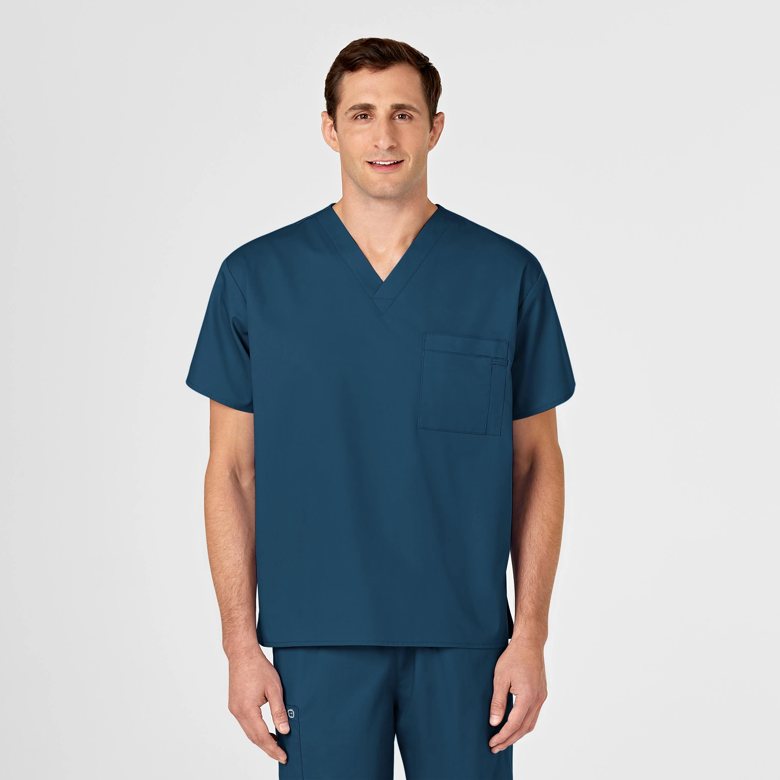 WonderWORK Unisex V-Neck Scrub Top - Caribbean