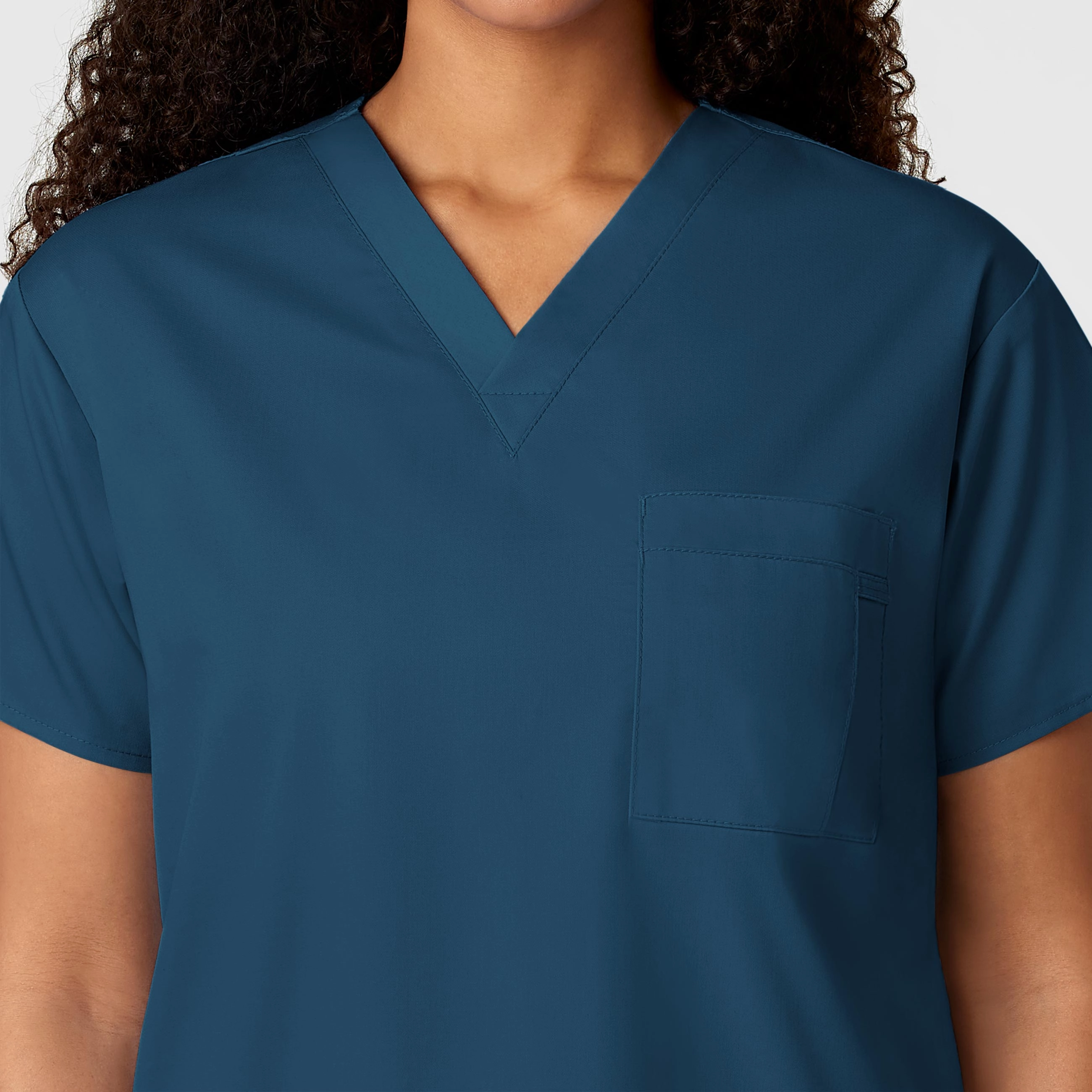 WonderWORK Unisex V-Neck Scrub Top - Caribbean